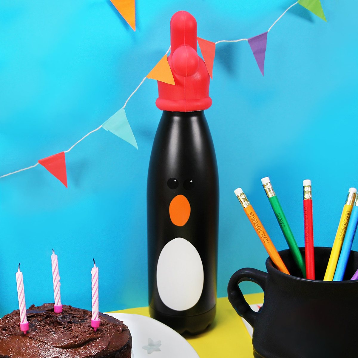 Wallace & Gromit Feathers McGraw water bottle at home