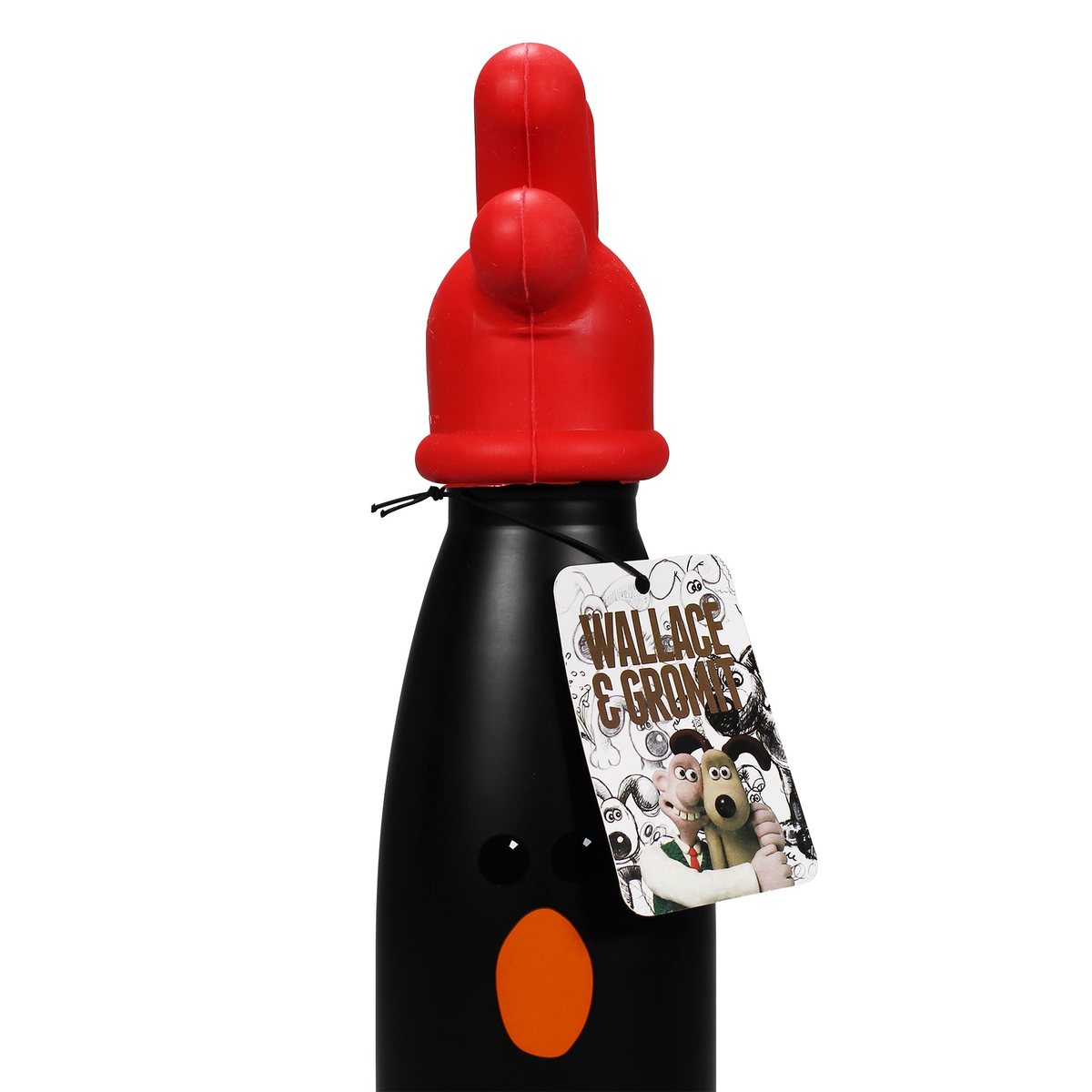 Wallace & Gromit Feathers McGraw water bottle with its swing tag