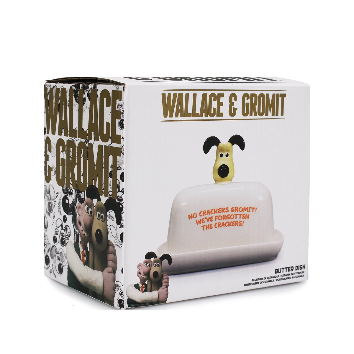 Wallace & Gromit Gromit butter dish in its gift box