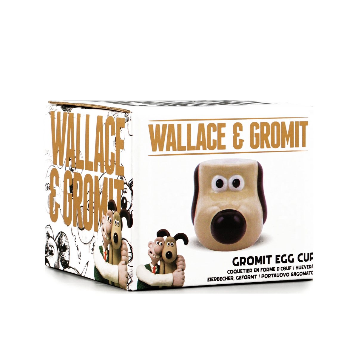 Wallace & Gromit Gromit Egg Cup in its gift box