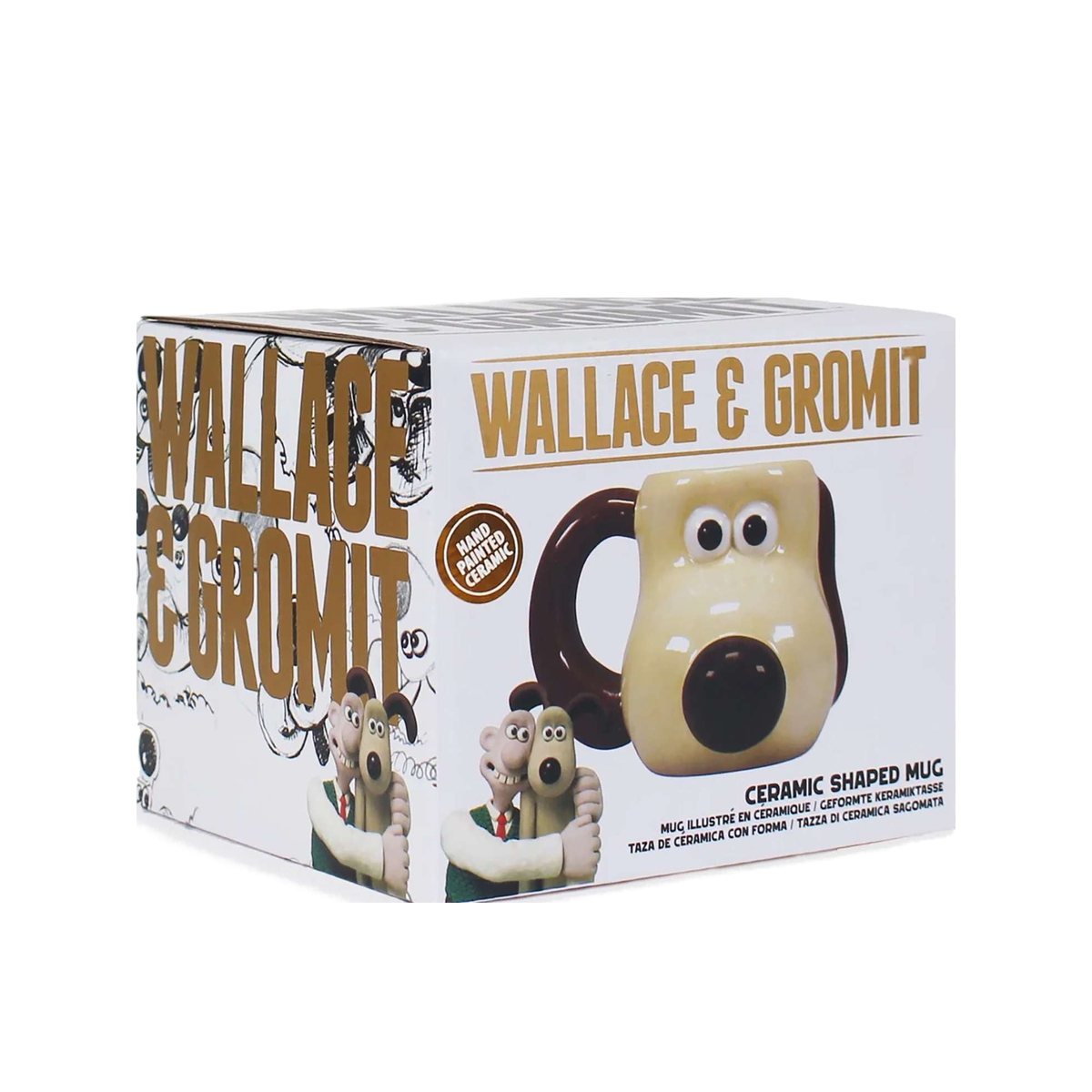 Wallace & Gromit Gromit Shaped Mug in its gift box