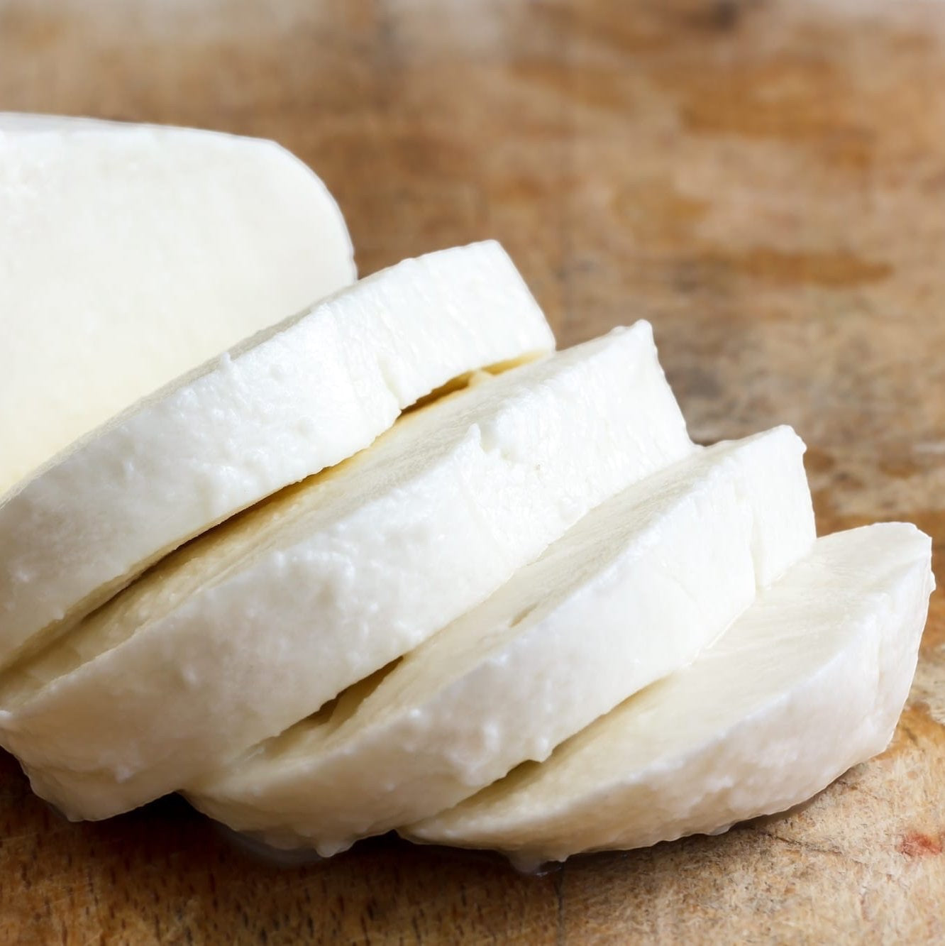 Wallace & Gromit Mozzarella & Ricotta Cheese Making Kit from big cheese making kit. Freshly sliced mozzarella cheese.