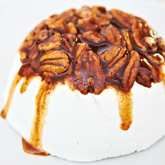 goats cheese crown made by the big cheese making kit topped with pecans