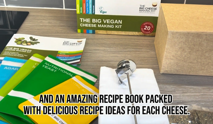Load video: The Big Vegan Cheese Making Kit Unboxing &amp; In Use
